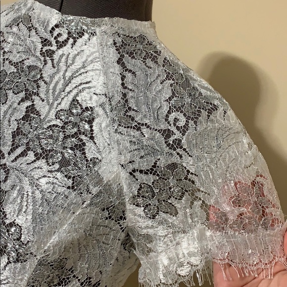 NEW Handmade French Lace Top Blouse 4 - Picture 4 of 5